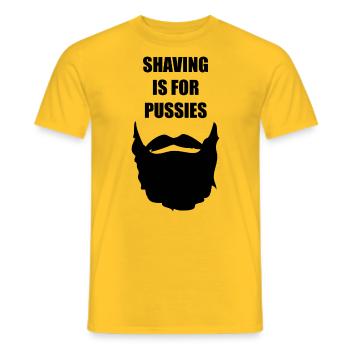 Bart Schnurrbart lustiger Spruch lustige Sprüche - Männer T-Shirt - Gelb - Vorne - AI Model Male 178 dark (178cm)