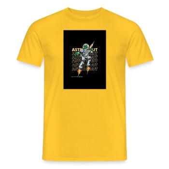 Alien Astronaut - T-shirt homme - jaune - Devant - AI Model Male 178 dark (178cm)