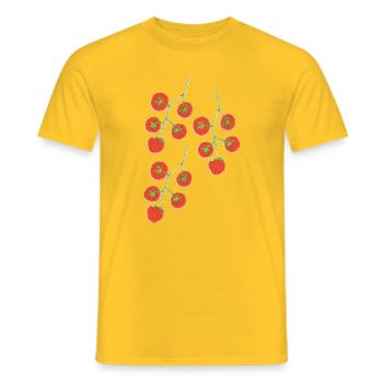 Tomato Bush Impressionism - Men's T-Shirt - yellow - Front - AI Model Male 178 dark (178cm)