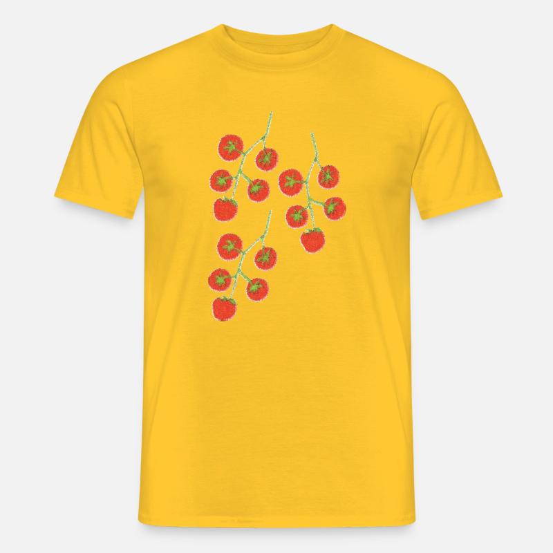 Impressionnisme du Buisson de tomate - T-shirt homme - jaune