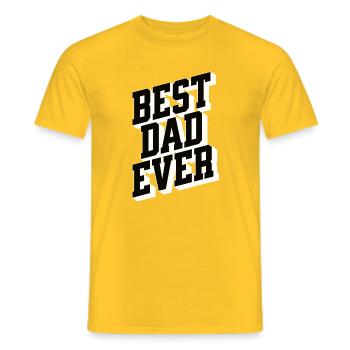 Meilleure faute de frappe 3D de Papa de tous les temps - T-shirt homme - jaune - Devant - AI Model Male 178 dark (178cm)