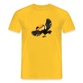Lachender Riesentukan für Männer, Frauen & Kinder - Männer T-Shirt - Gelb - Vorne - AI Model Male 178 dark (178cm)