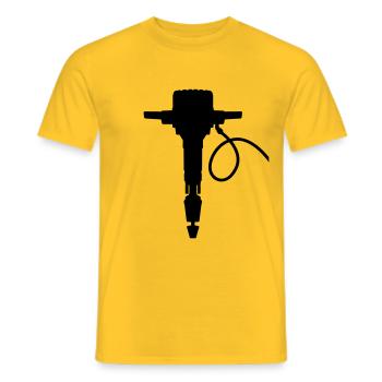 Presslufthammer Dampfhammer Vektor Farbe wählbar - Männer T-Shirt - Gelb - Vorne - AI Model Male 178 dark (178cm)