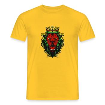 LION OF JUDAH - Männer T-Shirt - Gelb - Vorne - AI Model Male 178 dark (178cm)