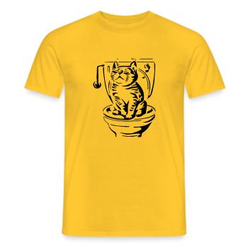 Katzenklo - Männer T-Shirt - Gelb - Vorne - AI Model Male 178 dark (178cm)