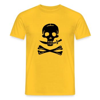 Pirat - Pirat - Männer T-Shirt - Gelb - Vorne - AI Model Male 178 dark (178cm)