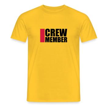 Cool Crew Member Logo-Design - T-shirt homme - jaune - Devant - AI Model Male 178 dark (178cm)