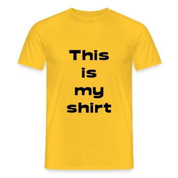 idée cadeau cadeau design - T-shirt homme - jaune - Devant - AI Model Male 178 dark (178cm)