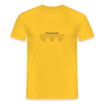 Diamonds - Männer T-Shirt - Gelb - Vorne - AI Model Male 178 dark (178cm)