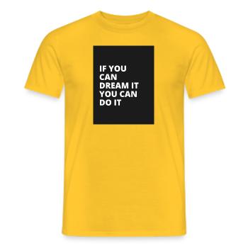 DREAM - T-shirt homme - jaune - Devant - AI Model Male 178 dark (178cm)