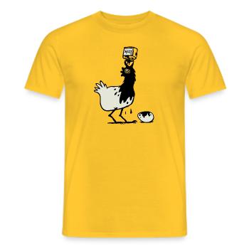 Tintenhuhn - Männer T-Shirt - Gelb - Vorne - AI Model Male 178 dark (178cm)