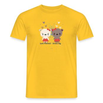 Lean & Loo Offical theme shirt - Men's T-Shirt - yellow - Front - AI Model Male 178 dark (178cm)