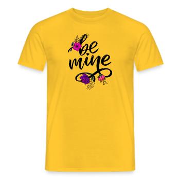 Schöne weibliche Malkunst Gesicht bunte Frau - Männer T-Shirt - Gelb - Vorne - AI Model Male 178 dark (178cm)