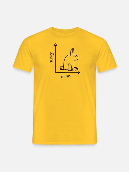 Hase oder Ente - Männer T-Shirt - Gelb
