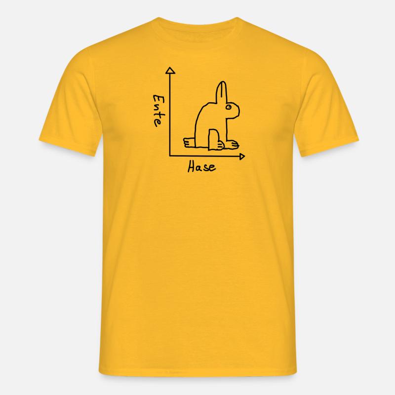 Hase oder Ente - Männer T-Shirt - Gelb