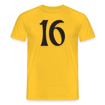 16 - T-shirt homme - jaune - Devant - AI Model Male 178 dark (178cm)