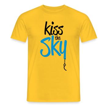 Kiss the Sky - T-shirt homme - jaune - Devant - AI Model Male 178 dark (178cm)
