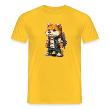 Fuchs design - Männer T-Shirt - Gelb - Vorne - AI Model Male 178 dark (178cm)