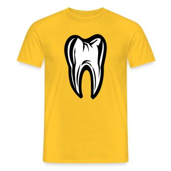 Zahn Symbol Zahnarzt - Männer T-Shirt - Gelb - Vorne - AI Model Male 178 dark (178cm)