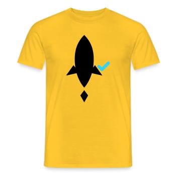 Ship it (after tests pass) – Developer CI/CD - Männer T-Shirt - Gelb - Vorne - AI Model Male 178 dark (178cm)
