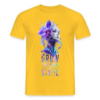 Wechse durch das Rauschen - Männer T-Shirt - Gelb - Vorne - AI Model Male 178 dark (178cm)