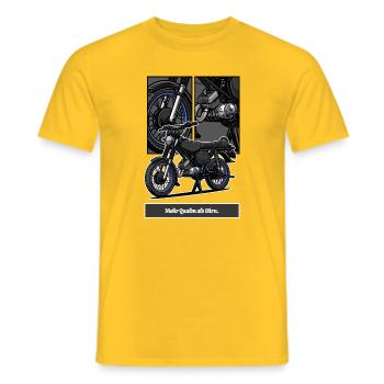 S51 (blau) // Illustration - Männer T-Shirt - Gelb - Vorne - AI Model Male 178 dark (178cm)