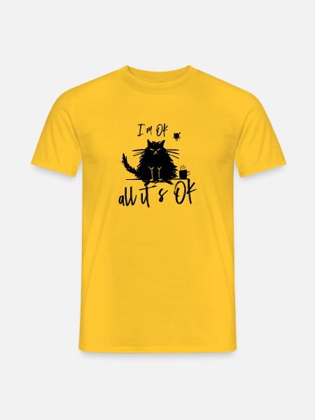 Katt morsom morsom - Mænd T-shirt - gul