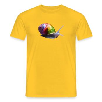 Bunte Schnecke 2 - Männer T-Shirt - Gelb - Vorne - AI Model Male 178 dark (178cm)