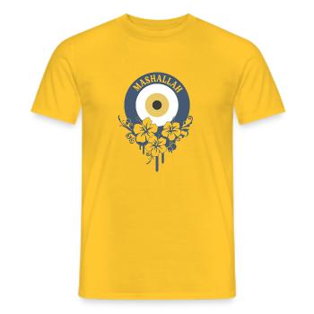 Nazar - Männer T-Shirt - Gelb - Vorne - AI Model Male 178 dark (178cm)