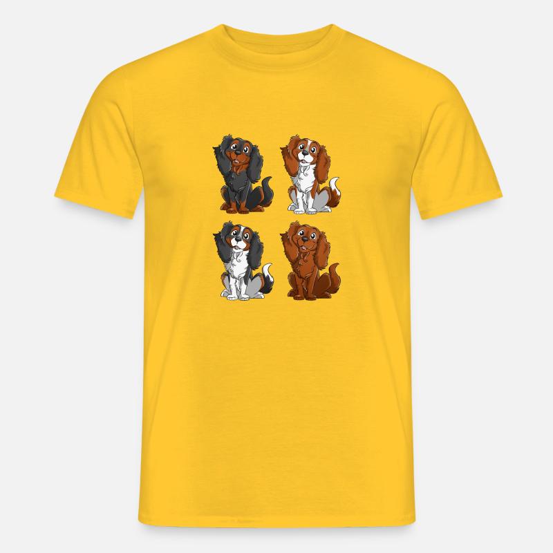 Cavalier King Charles - Platz - Männer T-Shirt - Gelb