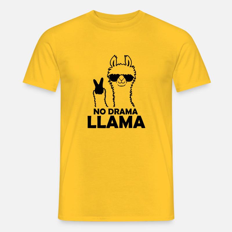 Cool No Drama Llama - Männer T-Shirt - Gelb