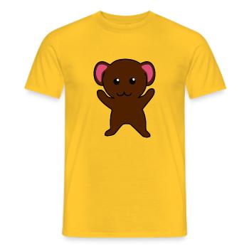 Little Brown Mouse - Men's T-Shirt - yellow - Front - AI Model Male 178 dark (178cm)