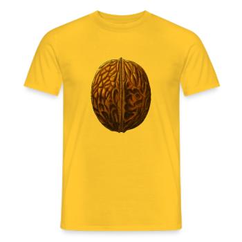 walnuts walnuss veggie gemuese fruits10 - Männer T-Shirt - Gelb - Vorne - AI Model Male 178 dark (178cm)