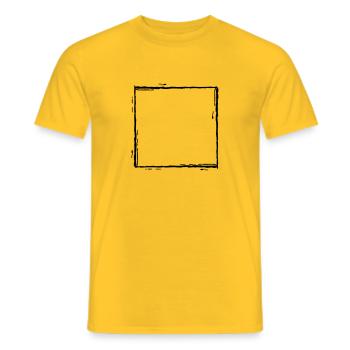 Lignes de trame de brosse - T-shirt homme - jaune - Devant - AI Model Male 178 dark (178cm)