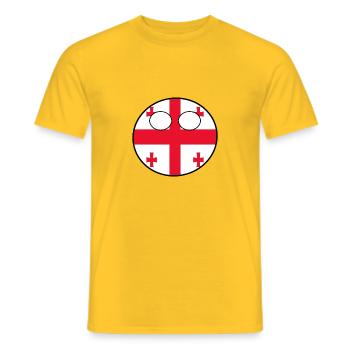 Countryball Country Home Georgia - Men's T-Shirt - yellow - Front - AI Model Male 178 dark (178cm)