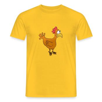 poulette - T-shirt homme - jaune - Devant - AI Model Male 178 dark (178cm)