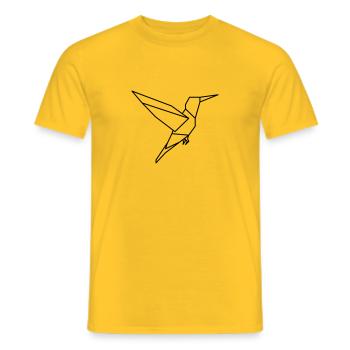 Bird Bird Animal Minimal - Men's T-Shirt - yellow - Front - AI Model Male 178 dark (178cm)