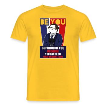 President France - Be you Be proud of you - T-shirt homme - jaune - Devant - AI Model Male 178 dark (178cm)