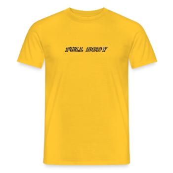  FULL BODY - Männer T-Shirt - Gelb - Vorne - AI Model Male 178 dark (178cm)