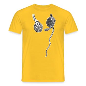 short set bones - spasszeichner design - Männer T-Shirt - Gelb - Vorne - AI Model Male 178 dark (178cm)