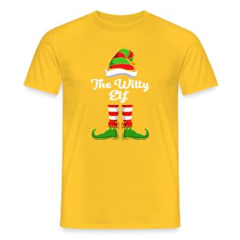 Elfe Elf Weihnachtsgeschenk - Männer T-Shirt - Gelb - Vorne - AI Model Male 178 dark (178cm)