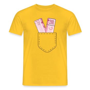 LUFTMOND - Männer T-Shirt - Gelb - Vorne - AI Model Male 178 dark (178cm)