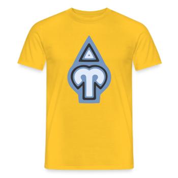 Zodiac Tribal Aries and Fire - Men's T-Shirt - yellow - Front - AI Model Male 178 dark (178cm)