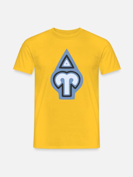Tierkreis-Stammeswidder und Feuer - Männer T-Shirt - Gelb