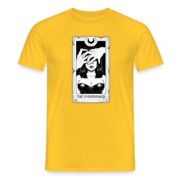 Die Überdenkerin Tarot-Porträt - Männer T-Shirt - Gelb - Vorne - AI Model Male 178 dark (178cm)