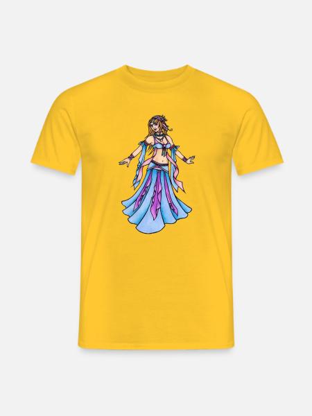 Pastell-Bauchtänzerin Bloom - Männer T-Shirt - Gelb