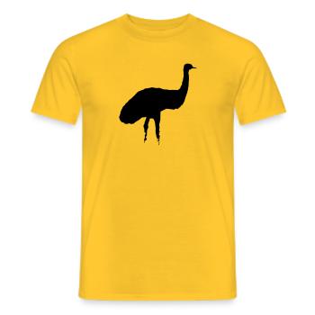 Emu - Männer T-Shirt - Gelb - Vorne - AI Model Male 178 dark (178cm)