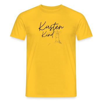 Küstenkind - Männer T-Shirt - Gelb - Vorne - AI Model Male 178 dark (178cm)