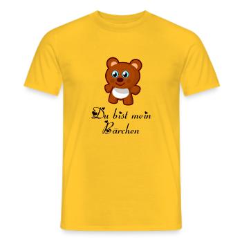 Du bist mein Bärchen - Männer T-Shirt - Gelb - Vorne - AI Model Male 178 dark (178cm)