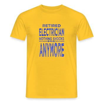 ingénieur ordinateur cadeau cadeau fil électrique - T-shirt homme - jaune - Devant - AI Model Male 178 dark (178cm)